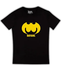 Прикольные футболки: BatGirl на черной